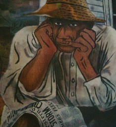 Man with Newspaper 043 Who Are We?