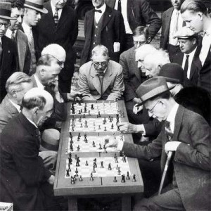 chess players 300x300 I Take Mine Black and White