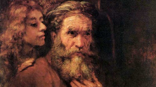 Evangelist Matthew and the Angel by Rembrandt